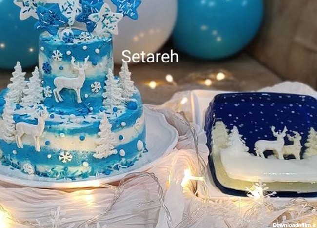 طرز تهیه کیک با تم زمستان ساده و خوشمزه توسط Setareh Tahmasebi - کوکپد