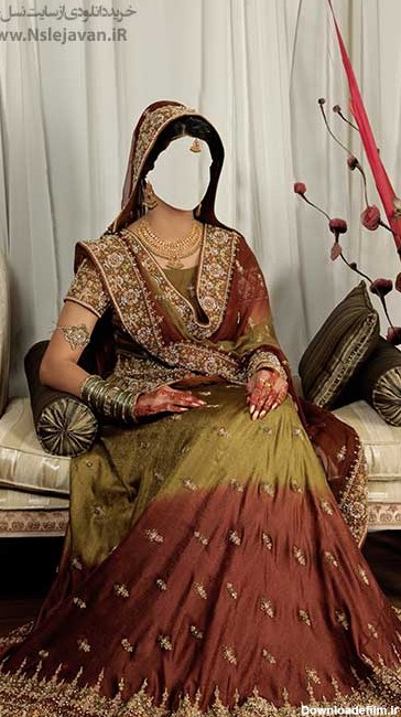 دانلود بک گراند مونتاژ عکس چهره با لباس هندی