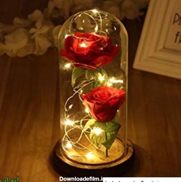 عکس گل با گلدان شیشه ای
