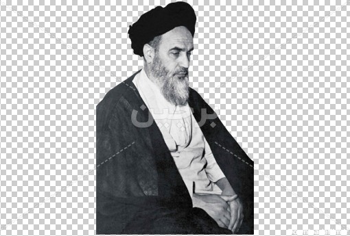 Borchin-ir-Ayatollah Khomeini free photo_png عکس png سیاه و سفید امام خمینی۲