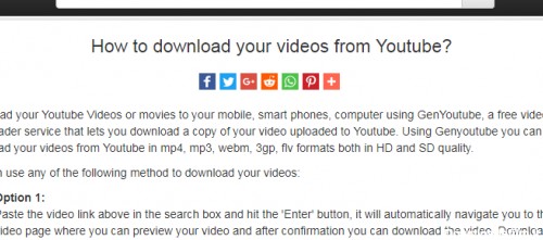 دانلود فیلم های یوتیوب از طریق وب سایت GenYoutube