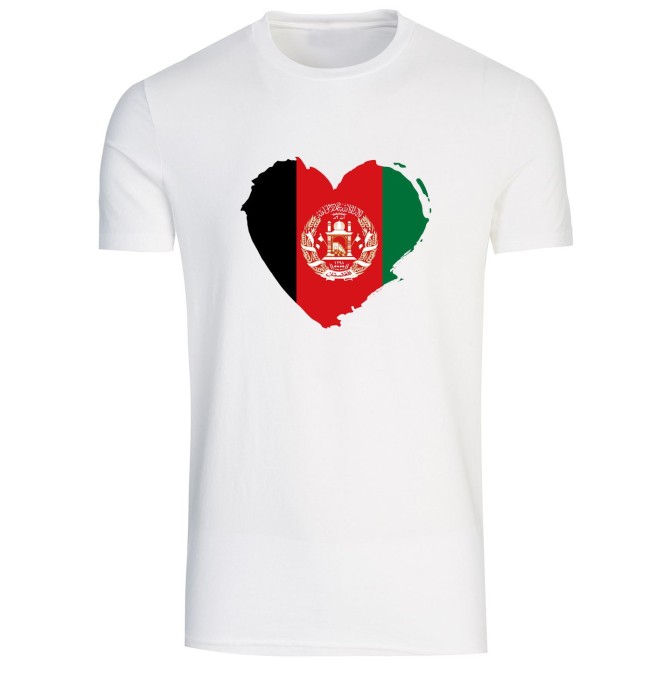 قیمت و خرید تیشرت آستین کوتاه مردانه طرح پرچم افغانستان کد T 260
