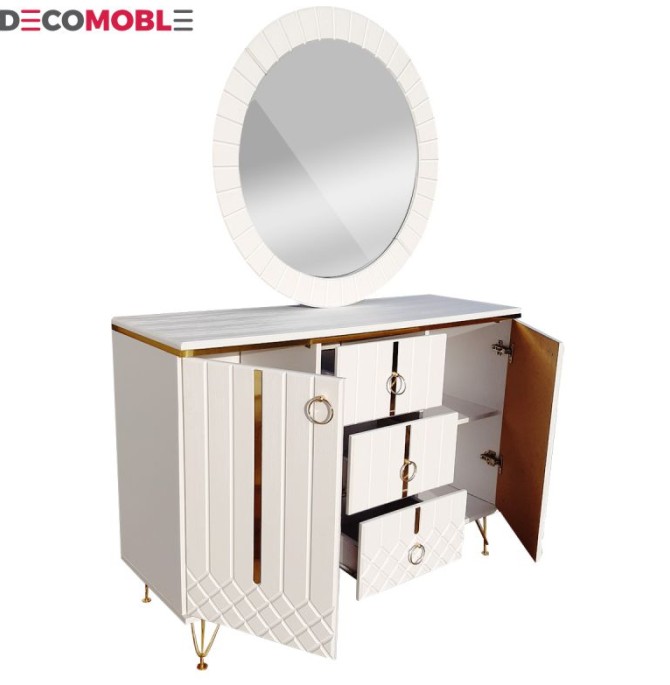 آینه و کنسول مدل ونیز به همراه میز تلویزیون