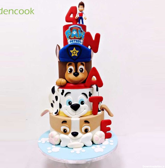 کیک تولد سگهای نگهبان ، قیمت سفارش کیک سگهای نگهبان - dencook