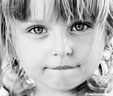 دختر بچه چشم سیاه و سفید - ایران طرح