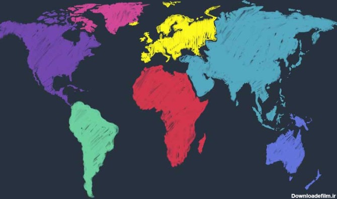 تصویر باکیفیت نقشه کره زمین | تیک طرح مرجع گرافیک ایران