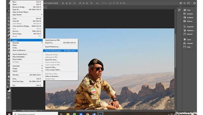 آموزش ذخیره تصاویر برای وب در فتوشاپ + نحوه کاهش حجم تصویر - کافه آرتک