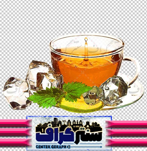 عکس دوربری استکان چای با نبات - سنتر گراف
