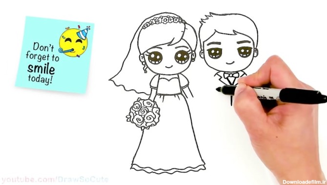 نقاشی عروس و داماد!