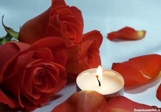 عکس های عاشقانه گل و شمع برای پروفایل