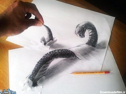 نقاشی سه بعدی با مداد سیاه! +تصاویر - تابناک | TABNAK