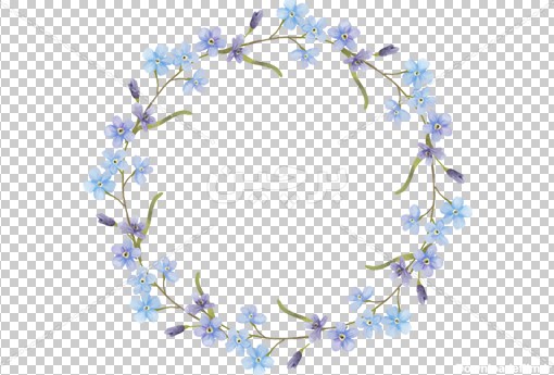 طرح png حلقه گل های آبی زیبا مخصوص طراحی | بُرچین – تصاویر ...