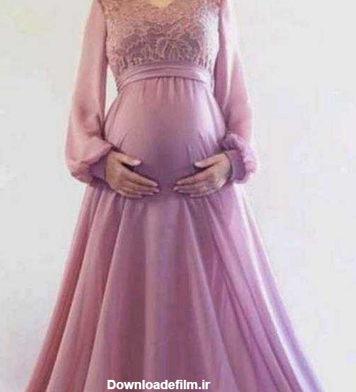 لباس مجلسی بارداری شیک لباس مجلسی بارداری پوشیده مدل لباس حاملگی شیک