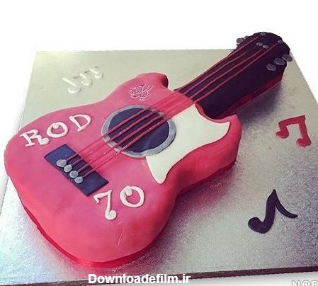 عکس کیک تولد گیتار - عکس نودی