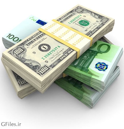 عکس با کیفیت اسکناس دلار و یورو با فرمت jpg
