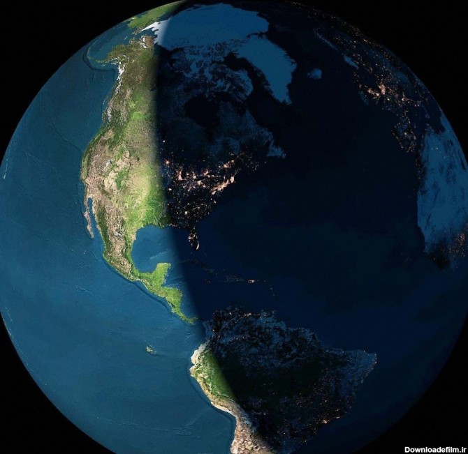 روز و شب کره زمین را یکجا ببینید+ عکس