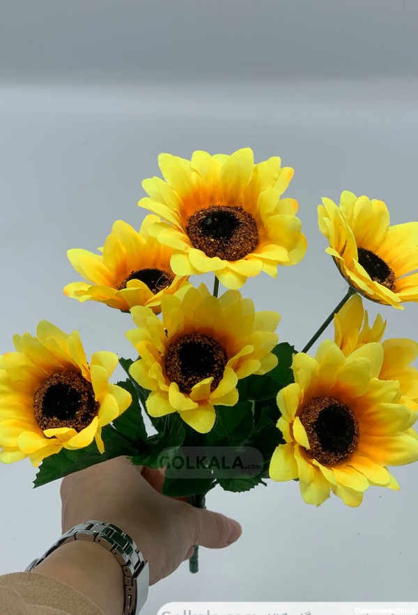 گلدان گل آفتابگردان مصنوعی ترکیه 7 گل | گلفروشی گل کالا | 39 هزار ...