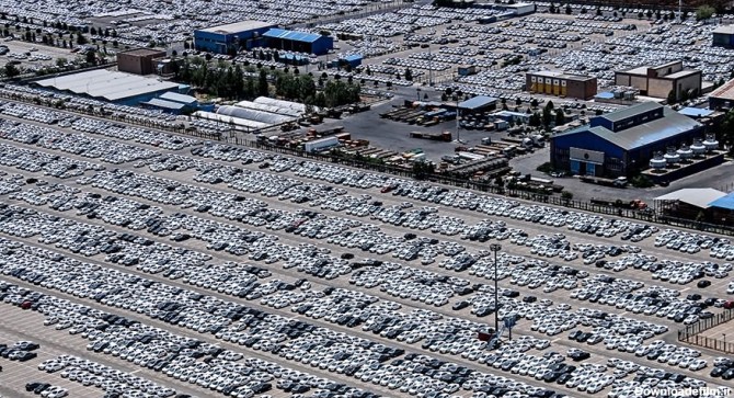 تصاویر هوایی از پارکینگ شرکت ایران خودرو