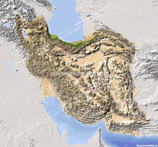 عکس با کیفیت تبلیغاتی ایران در نقشه - لایه باز طرح آماده psd - eps