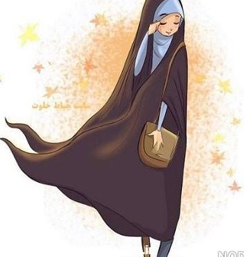 عکس دختر چادری کارتونی برای پروفایل - عکس نودی