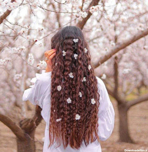 عکس پروفایل دخترونه دختری با موهایی پر از گل - دانلود رایگان ...