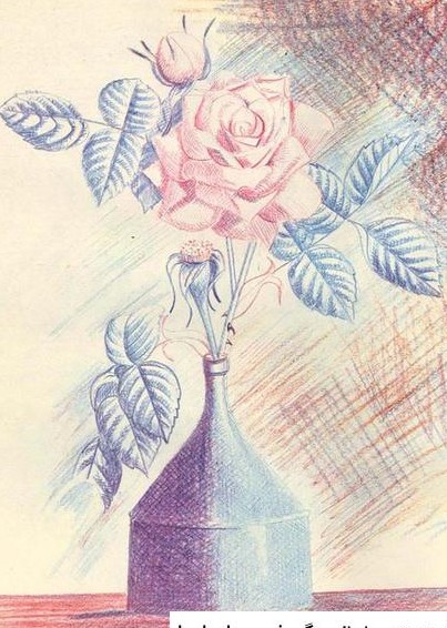 نقاشی های زیبا گل رز جدید