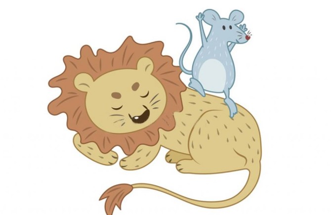 آموزش ساده و گام به گام نقاشی شیر و موش کودکانه - ستاره