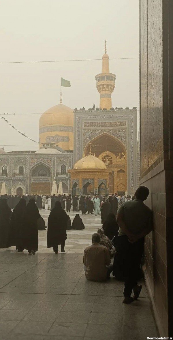 تصویر جالب از حرم امام رضا(ع) میان غبار امروز در مشهد/ عکس - خبرآنلاین