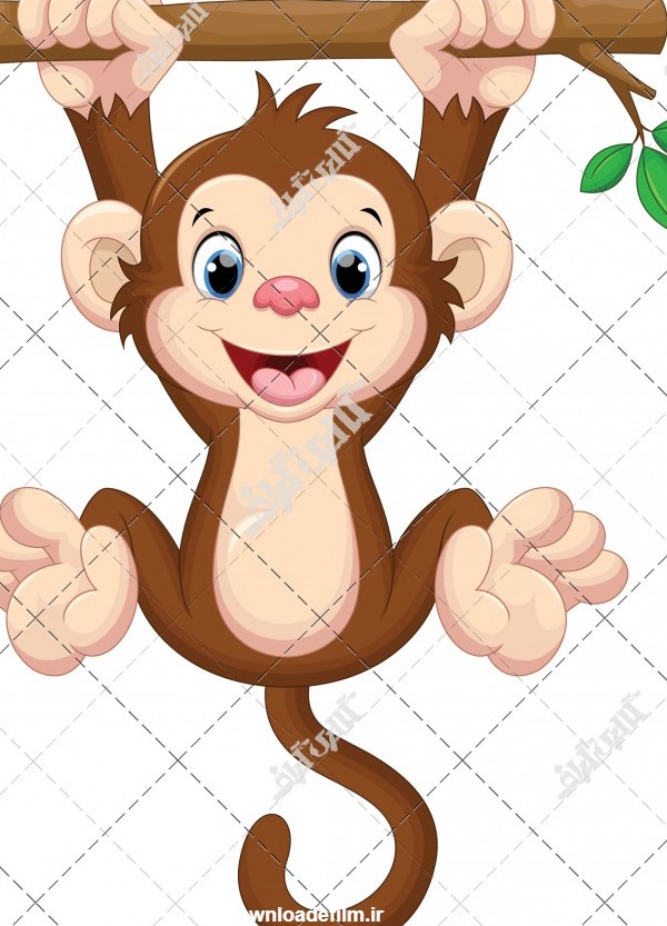وکتور میمون کارتونی خوشحال