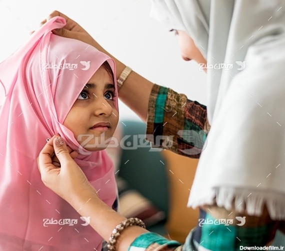 عکس مادر دختر با حجاب