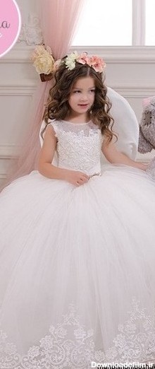 مدل لباس عروس نوزادی پرنسسی