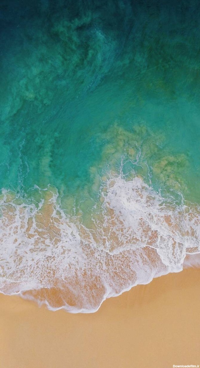 عکس زمینه ساحل دریا iOS 11 پس زمینه | والپیپر گرام