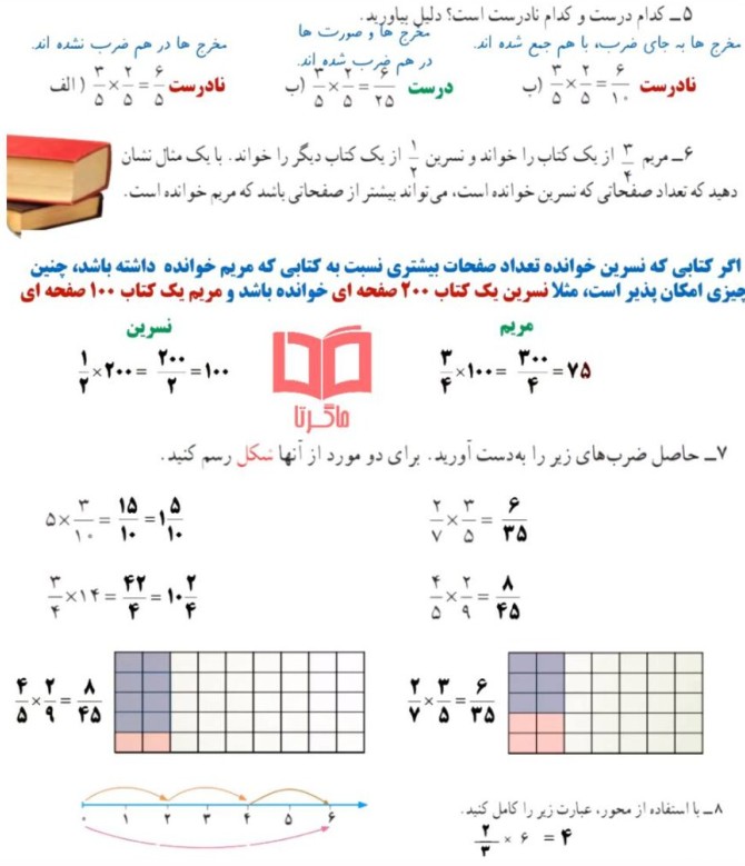 پاسخ سوال های تمرین صفحه 35 ریاضی پایه پنجم ابتدایی