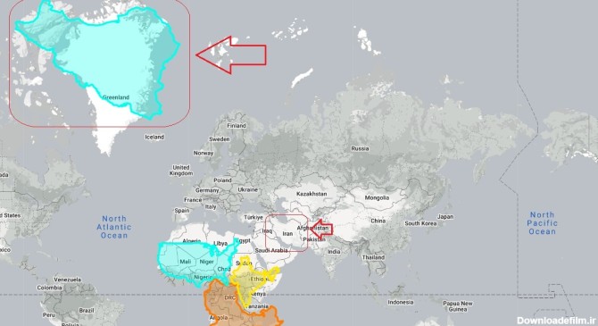 نقشه جهان یک غلط بزرگ است / اندازه واقعی کشورها را در این ...