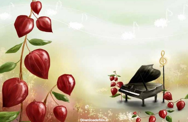 عکس کارتونی پیانو