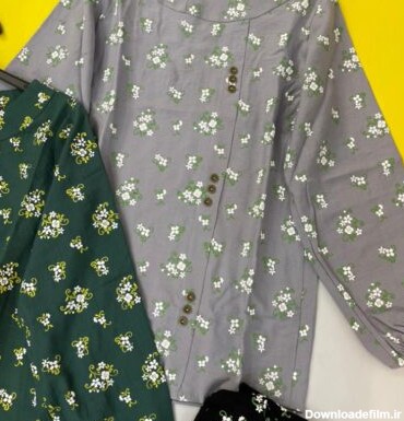 شومیز گل برجسته سه دکمه - فروشگاه اینترنتی لباس زنانه مانژو