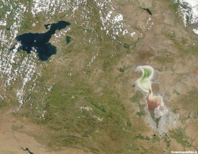 فرارو | تصویر ماهواره‌ای ناسا از وضعیت دریاچه وان و ارومیه!