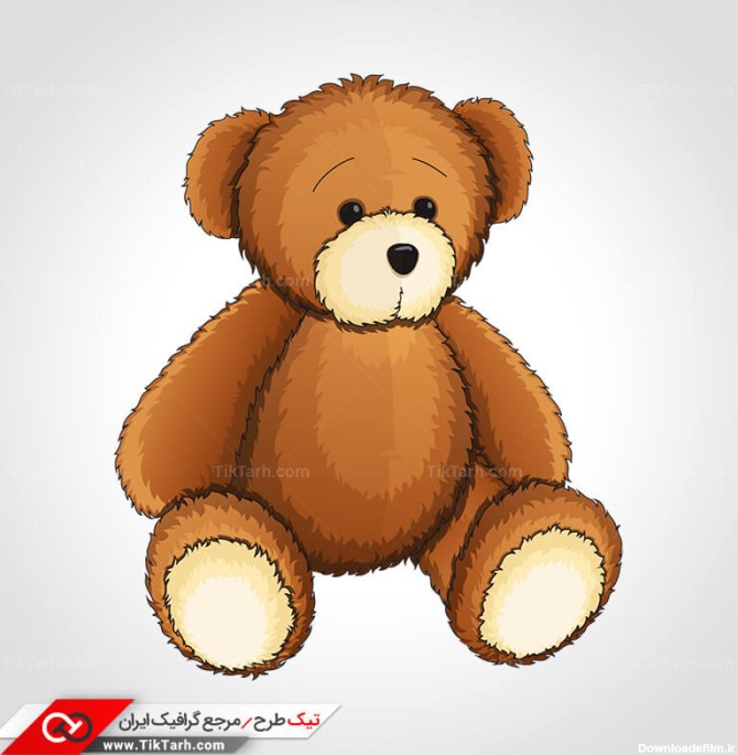 دانلود طرح کلیپ آرت عروسک خرس کارتونی | تیک طرح مرجع گرافیک ایران %