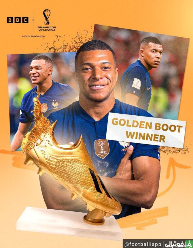 کیلیان امباپه با هشت گل برنده کفش طلای جام جهانی شد | فوتبالی