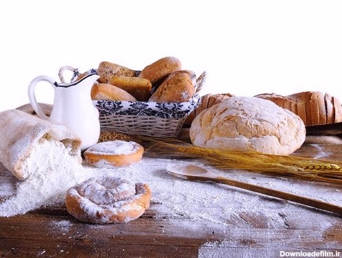 دانلود فایل با کیفیت تصویر انواع نان ها و شیرینی ها