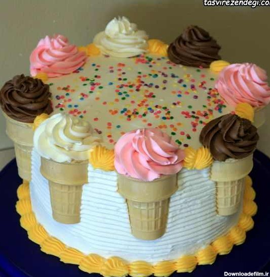 تزیین کیک تولد با ماسوره