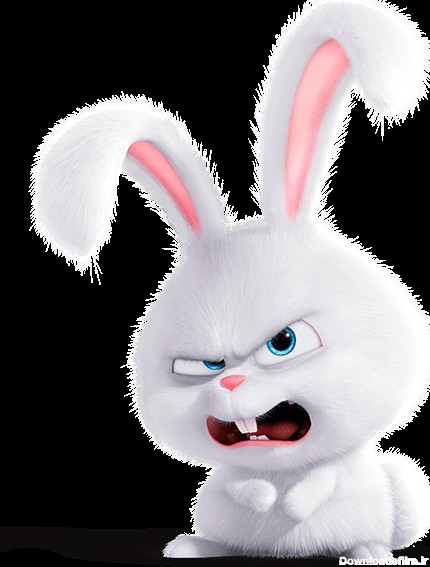 PNG خرگوش عصبانی - خرگوش کارتونی رایگان - Angry Rabbit PNG