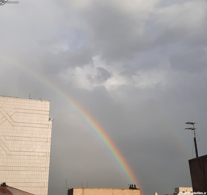 عکس/ رنگین کمان در آسمان تهران