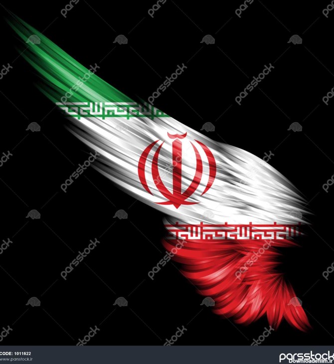 بال با پرچم ایران در زمینه مشکی 1011622