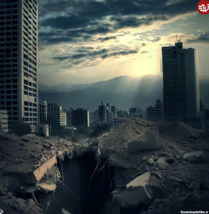 پیش‌بینی هوش مصنوعی از وضعیت برج میلاد بعد از زلزله ۷،۹ ریشتری تهران