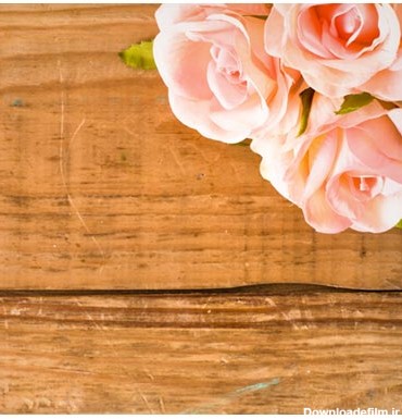 دانلود رایگان عکس با کیفیت استوک از گل های صورتی در زمینه چوبی