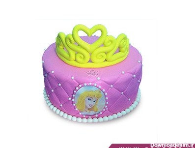 کیک تولد زیبا دخترانه - کیک تاج دلبر | کیک آف