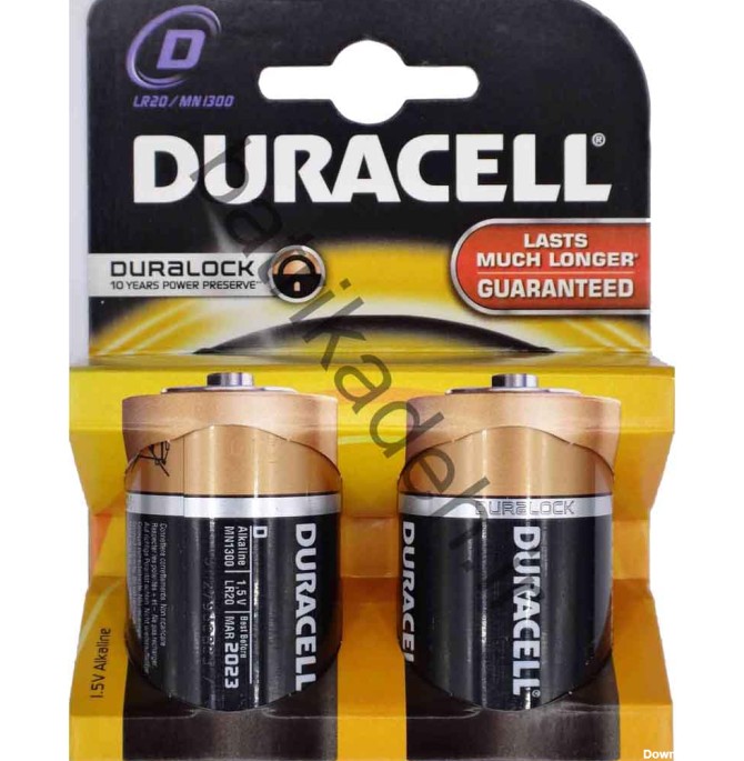 باتری بزرگ DURACELL Duralock بسته 2 عددی