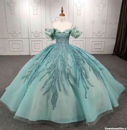 مدل لباس عروس پرنسسی رنگی جدید 2023 - 1402