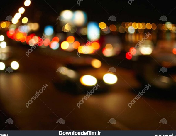 چراغ های ترافیک شهر defocused 1218180